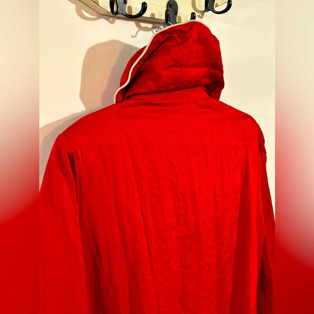 RARE Vintage Avant Garde Lightweight Coat Cherry Red size L - Picture 7 of 8